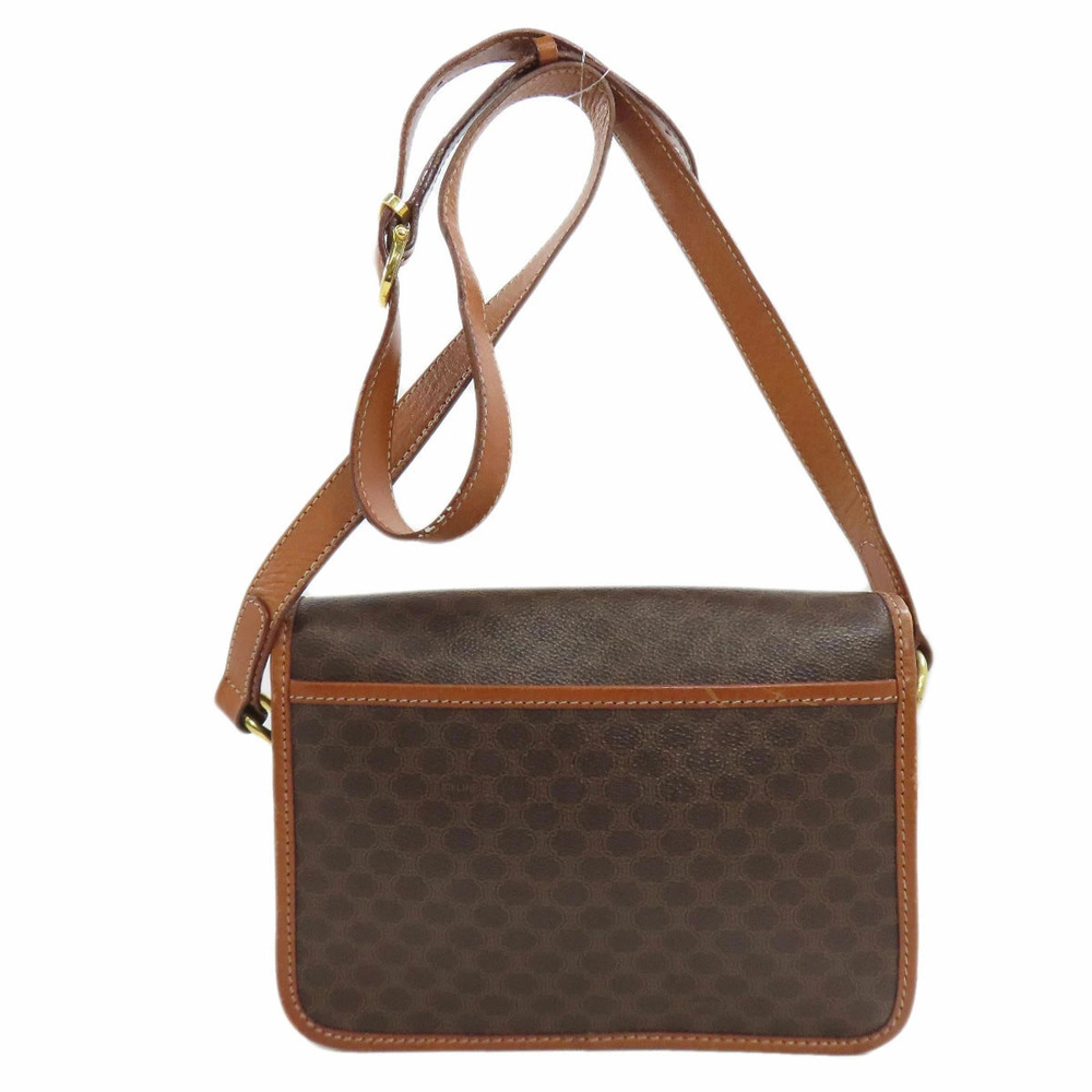 Celine Macadam Leather Brown Shoulder Bag - Picture 2 of 11